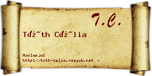 Tóth Célia névjegykártya