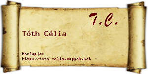 Tóth Célia névjegykártya
